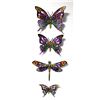 Image 1 : Patricia Govezensky- Original Painting on Cutout Steel (Set of 4) "Set of 4 Butterflies"