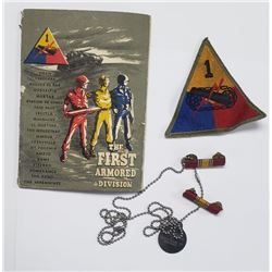 Vintage First Armored Division Lot - Patch/Book/Ri