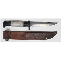 Vintage Hand Made Hunting Knife W/Sheath!