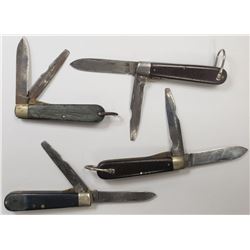 4 Vintage Electricians Knives - Camillus, M Klein
