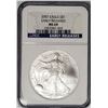 Image 1 : 2007 P American Silver Eagle Early Releases NGC