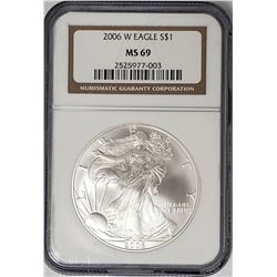 2006 W American Silver Eagle NGC MS69