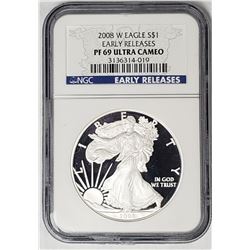 2008 W Silver Eagle Early Releases PF69 Ultra