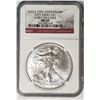 Image 1 : 2011 American Silver Eagle 25th Anniv. NGC MS69