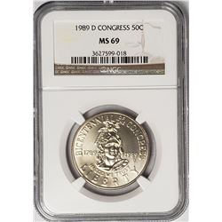 1989 D Congress NGC MS69