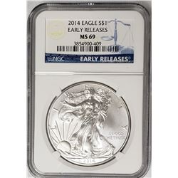 2014 American Silver Eagle Early Releases NGC