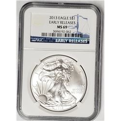 2013 American Silver Eagle Ealry Releases NGC