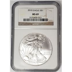 2010 American Silver Eagle NGC MS69