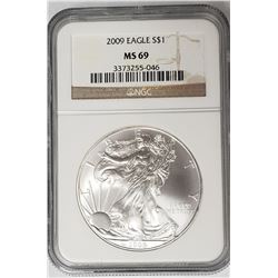 2009 American Silver Eagle NGC MS69