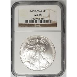 2006 American Silver Eagle NGC MS69