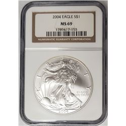 2004 American Silver Eagle NGC MS69