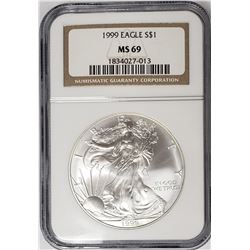 1999 American Silver Eagle NGC MS69