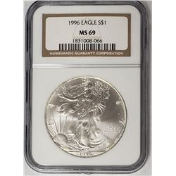 1996 American Silver Eagle NGC MS69