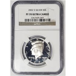 2002 S Silver Kennedy Half Dollar NGC PF70 Ultra