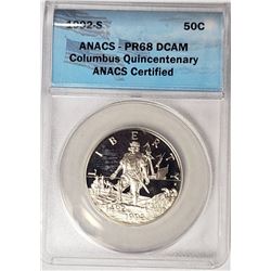 1992 S Columbus Quincentenary Half Dollar ANACS PR