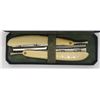 Image 2 : Antique Duplex Beard & Mustache Razor Set W/Case