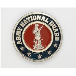 Metal & Enamel Army National Guard Belt Buckle