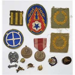 WWII US Army Lot Medical, Good Conduct, Patches