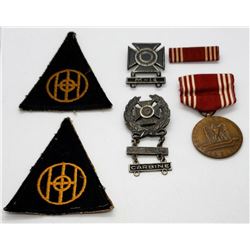 WWII 83rd Infantry Division Patches, Sterling Badg