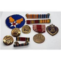 WWII Purlple Heart Good Conduct Ribbons USAAF Patc