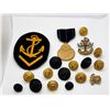 Image 1 : WWII US Navy Lot Patch Buttons Pins - Modern Medal
