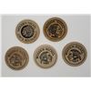 Image 2 : 5-WOODEN NICKELS - ALL DIFFERENT - SEE DESCRIPTION