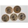 Image 2 : 5-WOODEN NICKELS - ALL DIFFERENT - SEE DESCRIPTION