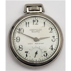 Vintage Westclox  Scotty  Pocket Watch