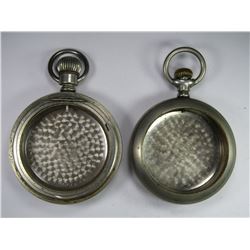 2-DUEBER SILVERINE POCKET WATCH CASES