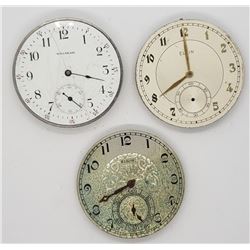 3-POCKET WATCH MOVEMENTS FOR PARTS