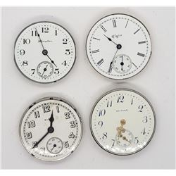 4-POCKET WATCH MOVEMENTS FOR PARTS