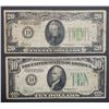 Image 1 : 1934s FEDERAL RESERVE NOTES $20 & $10