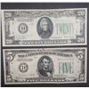 Image 1 : 1934s FEDERAL RESERVE NOTES $20 & $5