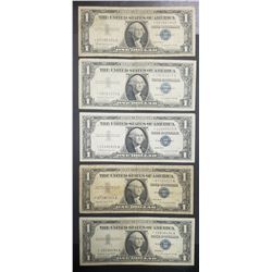 5 STAR NOTES $1 SILVER CERTIFICATES