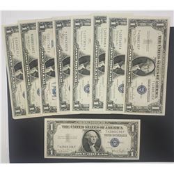 9-AU/CU SILVER CERTIFICATES 1930's & 1950's