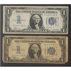 2-FUNNY BACK SILVER CERTS 1934's