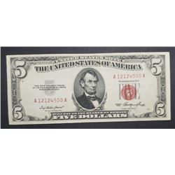 1953 $5 RED SEAL U S NOTE