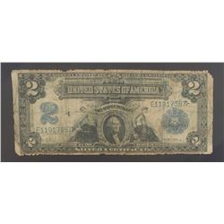 1899 $2 SILVER CERTIFICATE NOTE