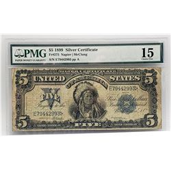 $5 1899 "Indian Chief" Silver Cert. PMG 15 Choice
