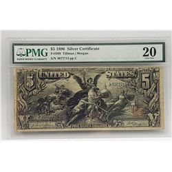 $5 1896 Silver Certificate Educational Note PMG20
