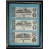 Image 1 : 3pc CONFEDERATE NOTE LOT in FRAME