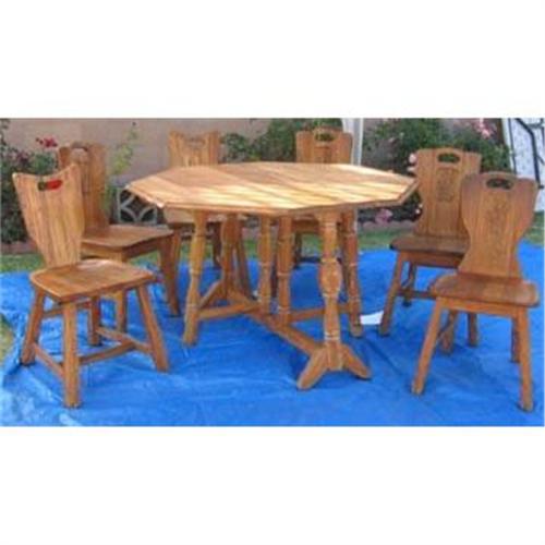 RANCH OAK A BRANDT GATELEG DINING TABLE W 4 1167905
