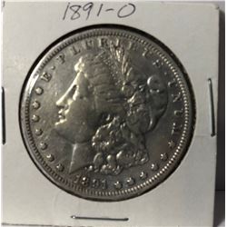 1891-O MORGAN SILVER DOLLAR
