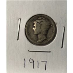 1917 MERCURY DIME