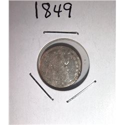 1849 SEATED LIBERTY HALF DIME
