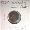 Image 1 : 1857 SEATED LIBERTY HALF DIME