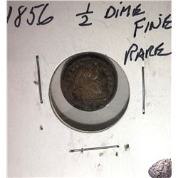 1856 SEATED LIBERTY HALF DIME