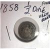 Image 1 : 1858 SEATED LIBERTY HALF DIME
