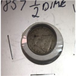 1857 SEATED LIBERTY HALF DIME