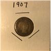 Image 1 : 1907 BARBER DIME